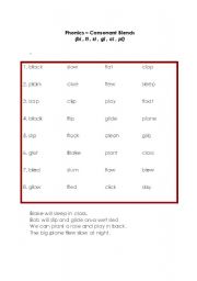 English Worksheet: consonant blends