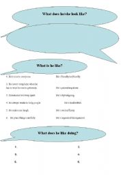 English worksheet: Describing People