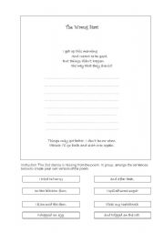 English worksheet: The Wrong Start
