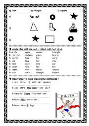 English worksheet: simple exercises 