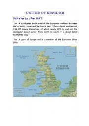 English Worksheet: United of Kingdom