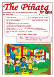 English Worksheet: The Piata for Ruca - reading comprehension (Two pages)