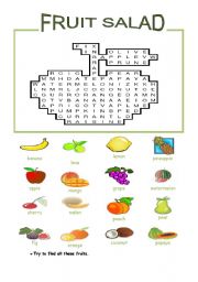 English Worksheet: Fruit salad