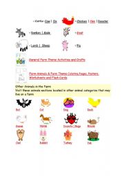 English worksheet: Farm animals