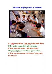 English Worksheet: Describing photo using If-clause