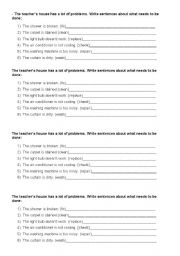 English Worksheet: Have something done