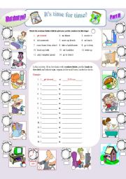 English Worksheet: Its time for time! (part II)