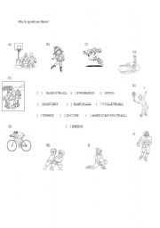 English worksheet: Sports