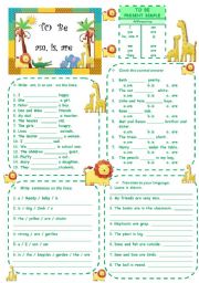 English Worksheet: TO BE - present simple