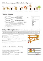 English Worksheet: Asking and giving directions