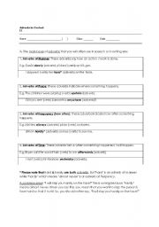 English Worksheet: Types of Adverbs - Handout