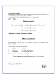 English Worksheet: Articles 