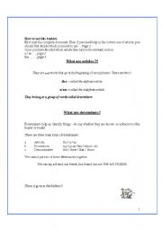 English worksheet: Articles 