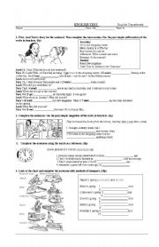 English Worksheet: test