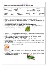 English Worksheet: Food Idioms