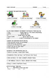 English worksheet: A Quizsheet