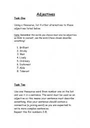 English worksheet: Adjectives!