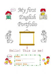 English Worksheet: Portfolio - beginners - cover page