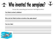 English worksheets: The wright brothers