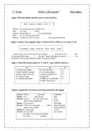 English Worksheet: Health and Illnesses