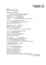 English worksheet: Song Lucky