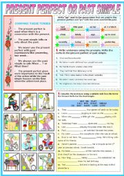 PRESENT PERFECT OR PAST SIMPLE (TWO PAGES)