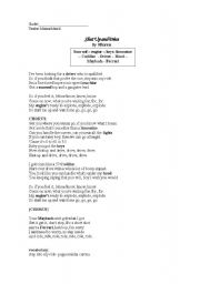 English worksheet: Rihannas song - answer key