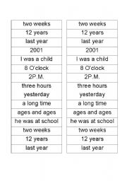 English Worksheet: Review: for & since