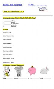 English Worksheet: KINDER TEST