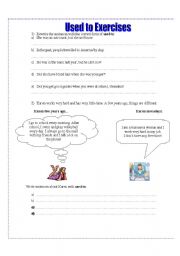 English Worksheet: Used to Part 2 (Exercises)