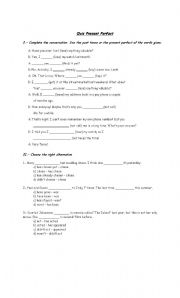 English worksheet: Quiz Present Perfect