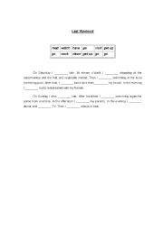 English worksheet: Past simple