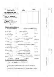 English worksheet: Test 