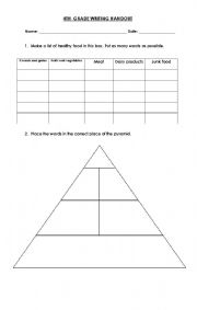 English worksheet: Food Vocabulary review