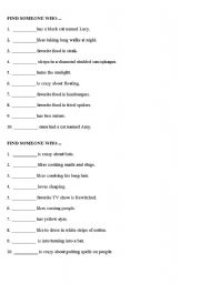 English worksheet: Find Someone Who...Halloween