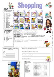 English Worksheet: Shopping