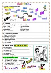 English Worksheet: Exercises