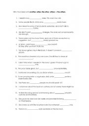 English Worksheet: another, (the) other, (the)  others