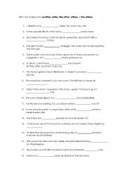 English worksheet: another, (the) other, (the)  others