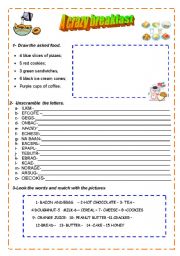 English Worksheet: BREAKFAST