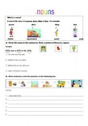 English worksheet: nouns