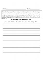 English worksheet: Story writing