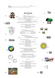 English Worksheet: Wild Honey - U2