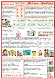 English Worksheet: Personal pronouns