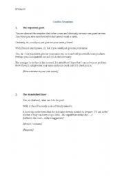 English worksheet: Conflict situations