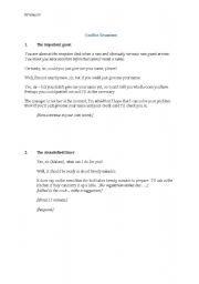 English Worksheet: Conflict situations
