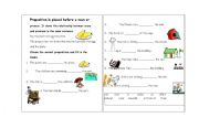 English worksheet: prepositions