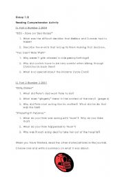 English Worksheet: Reading Comprehension Reading Contract