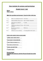 English worksheet: English Test