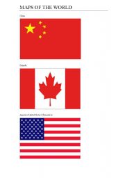 English Worksheet: Flags Of The World (Select Countries)